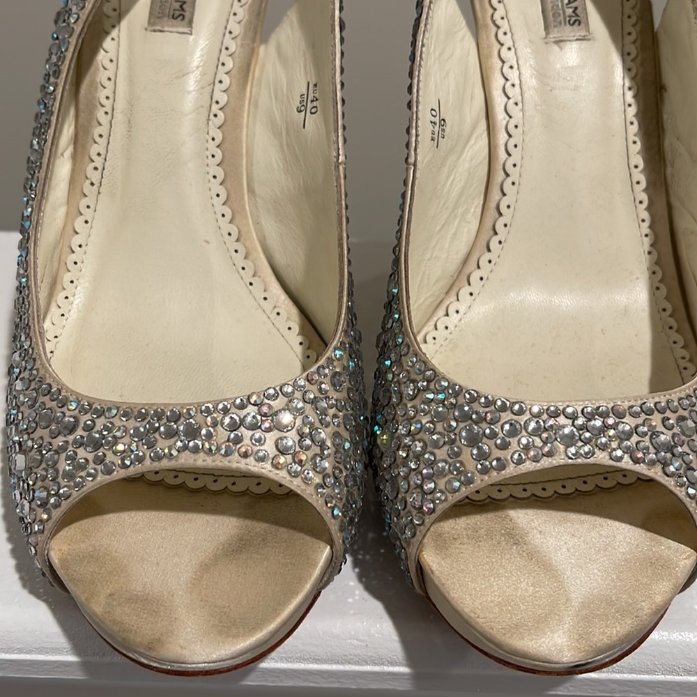 Benjamin Adams Sparkly Ivory Wedding Shoes - Picture 3 of 17